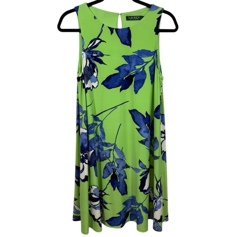 Lauren Ralph Lauren Sleeveless Floral Swing Dress Size 10 Feminine Old Money‎